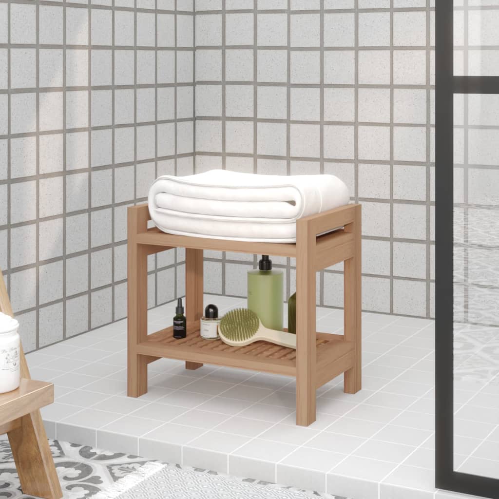 Maison Exclusive Banco de ducha madera maciza de teca 45x30x45 cm