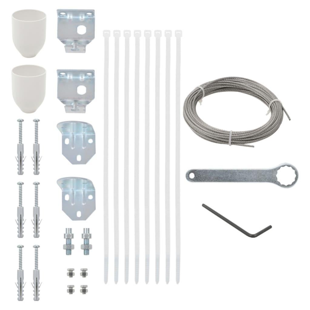 Kit Accessori Per Tenda Da Sole A Caduta - Staffe, Arganello, Perno, Calotte (Made In Italy)