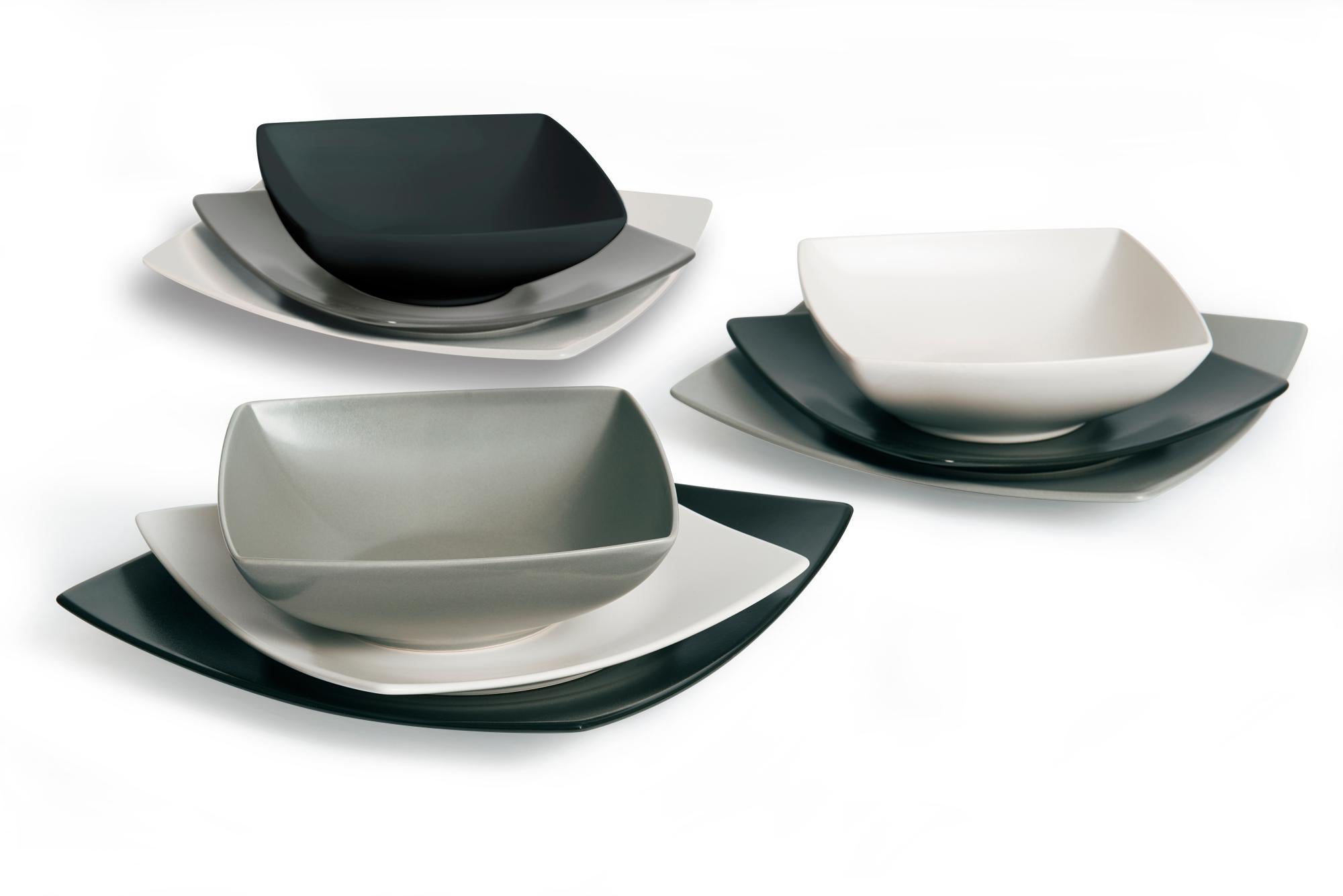 Plato De Cerámica Blanco Para Cena, Bol De Porcela... - Grandado