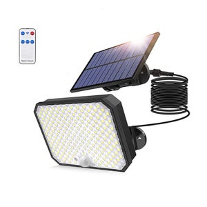 Acheter Lampe solaire d'extérieur 200W, avec télécommande, projecteur LED  Transparent et capteur de mouvement réglable