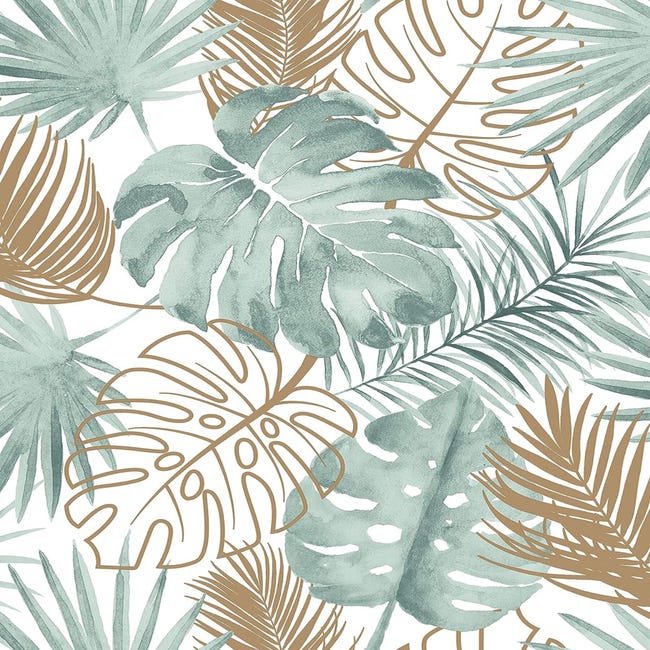 Papier peint intissé nature feuille palmier - Muralconcept