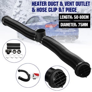 Raccord En T Pour Conduit Chauffage 60 Mm - Pour Chauffage Diesel Webasto - Plastique Noir - Contrôle Flux D'air