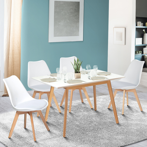 Table pliante de cuisine salle à manger salon - Marque - Modèle -  Blanc/Béton - Rectangulaire - 4 à 6 personnes - Cdiscount Maison