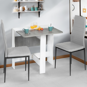Table Pliante Style Contemporain 4-6 Personnes 103×76×73cm - Blanc -  Cdiscount Maison