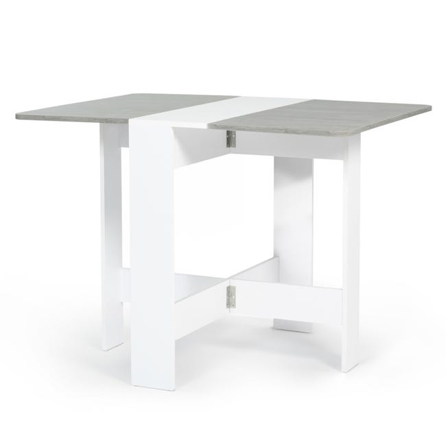 Table console pliable EDI 2-4 personnes façon hêtre et noir design