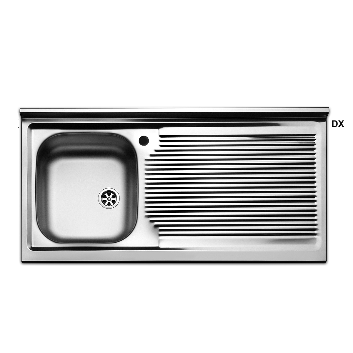 Lavello Appoggio Acciaio Inox 80cm - 1 Vasca Con Gocciolatoio A Destra - Per Cucina - Foto 8