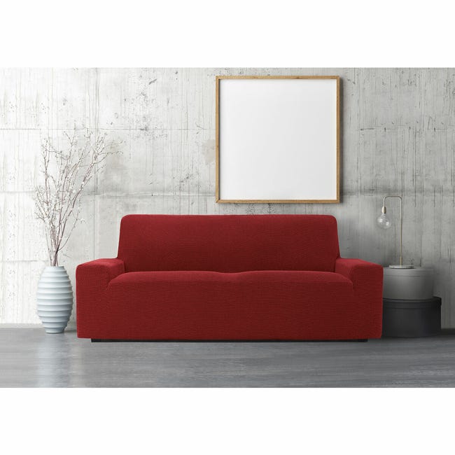 Funda Sofa ESTORALIS Alba Rojo (2 Plazas - Poliester y Algodón - 140-170 x  80-110 cm)