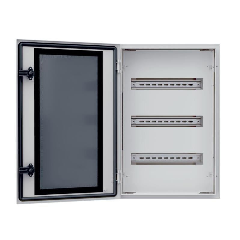 Châssis modulaire pour coffret 500x500mm - 3 rangées 21 modules - métal ...