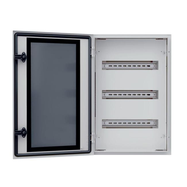 Châssis modulaire pour coffret 500x500mm - 3 rangées 21 modules - métal ...