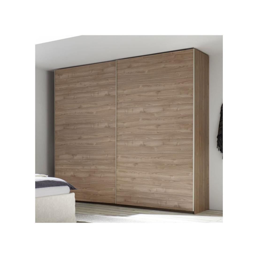 Armoire 2 portes coulissantes Noyer clair ANIECE Leroy Merlin