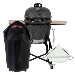 Chariot pour barbecue Grill Guru Table support pour Kamado Compact ou  Junior Noire