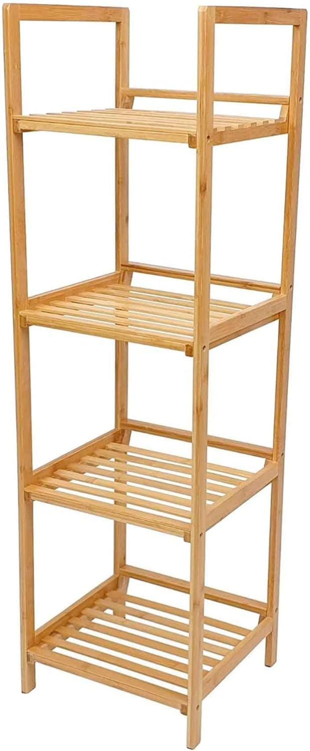 Scaffale per mobile di design a 4 livelli in bambù beige 2702011/2 Scaffale per mobile di design a 4 livelli in bambù beige 2702011/2
