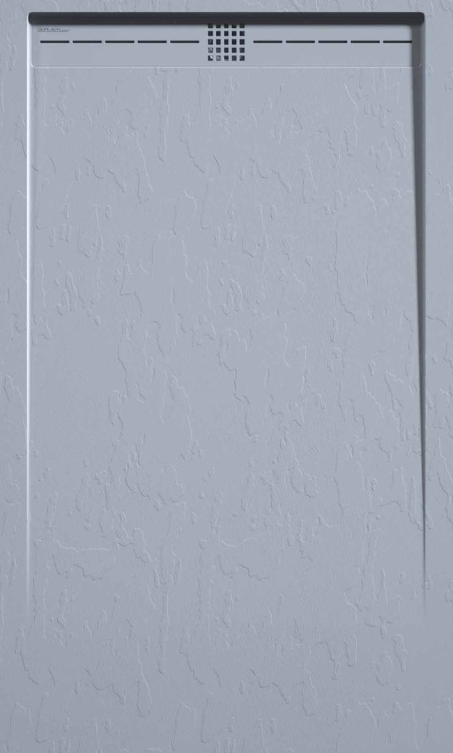 Plato de ducha de resina lime, acabado pizarra antideslizante c-3 con capa de gel coat incluye válvula y rejilla color -piedra110x90