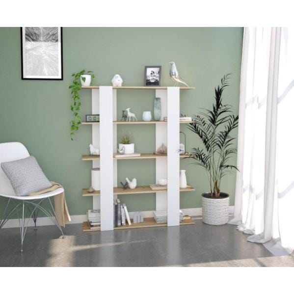 tag re 5 niveaux Blanc Mat Ch ne IDEAX L 108 x l 31 x H 136