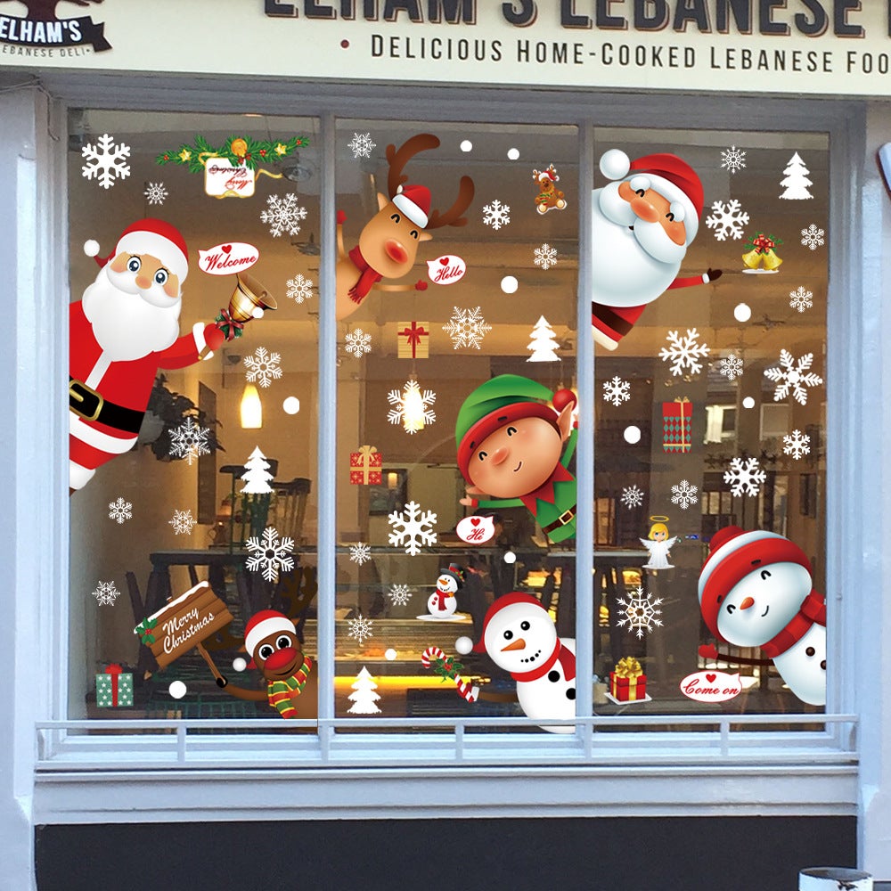 12 adesivi per finestre natalizie fronte-retro, adesivi decorativi per  finestre per vetro, pellicole decorative per finestre natalizie