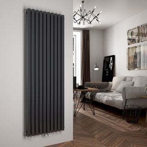 EMKE Radiateur horizontal ovale 550 x 1000 mm - Blanc - Design radiateur  double couche - Pour eau chaude