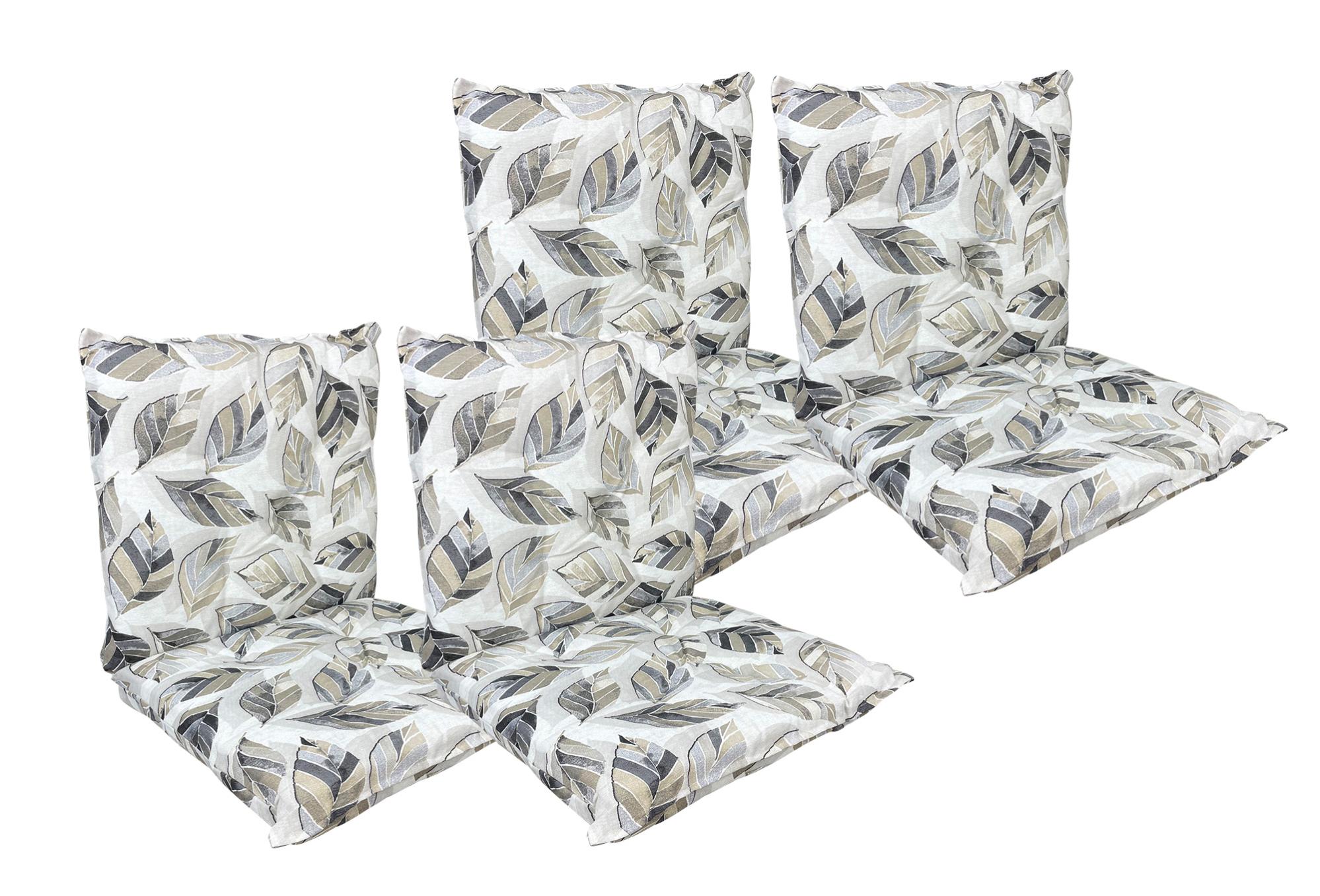 Set 6 Cuscini Per Sedia Con Schienale 40x80cm | Imbottiti In Poliestere, Laccetti E Banda Elastica | Prodotto In Italia - Colore Panna - Foto 6