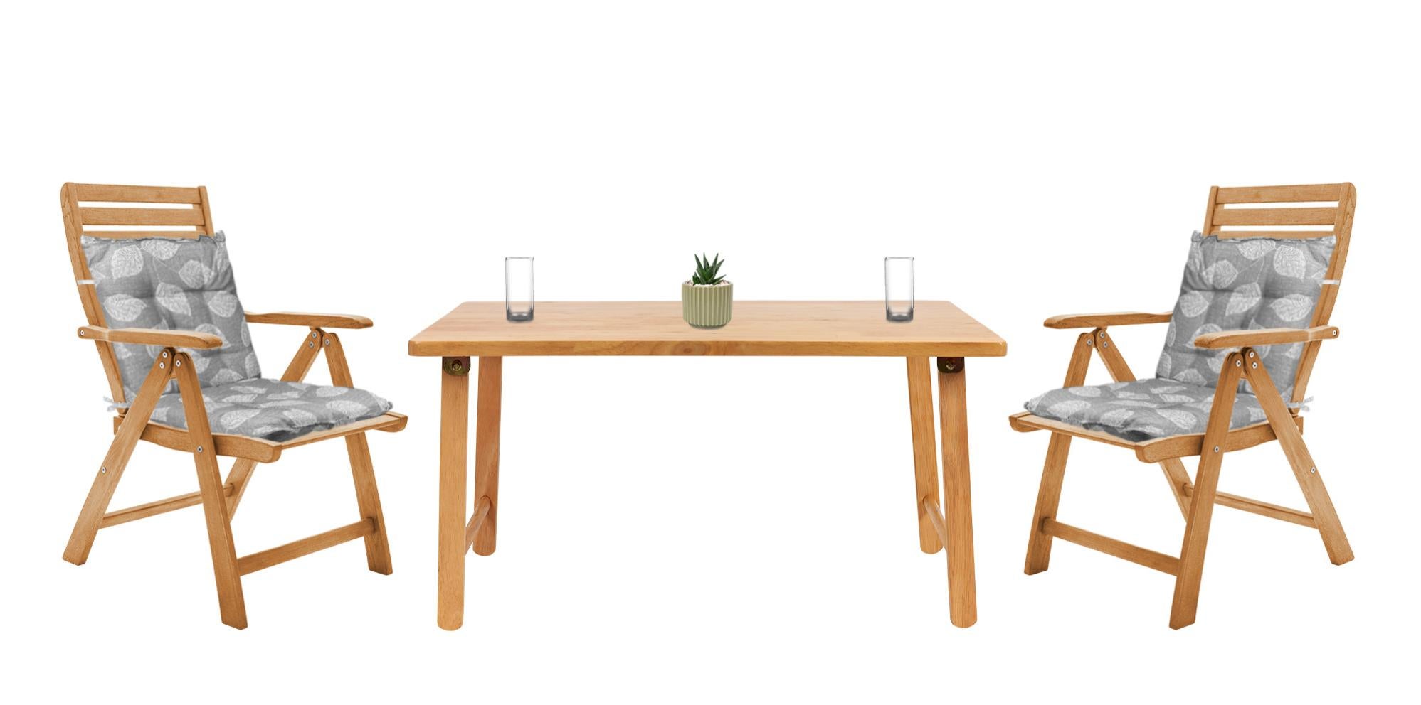 Set 6 Cuscini Sedia Con Schienale - Panna, 40x80 Cm, Laccetti E Banda Elastica, Made In Italy