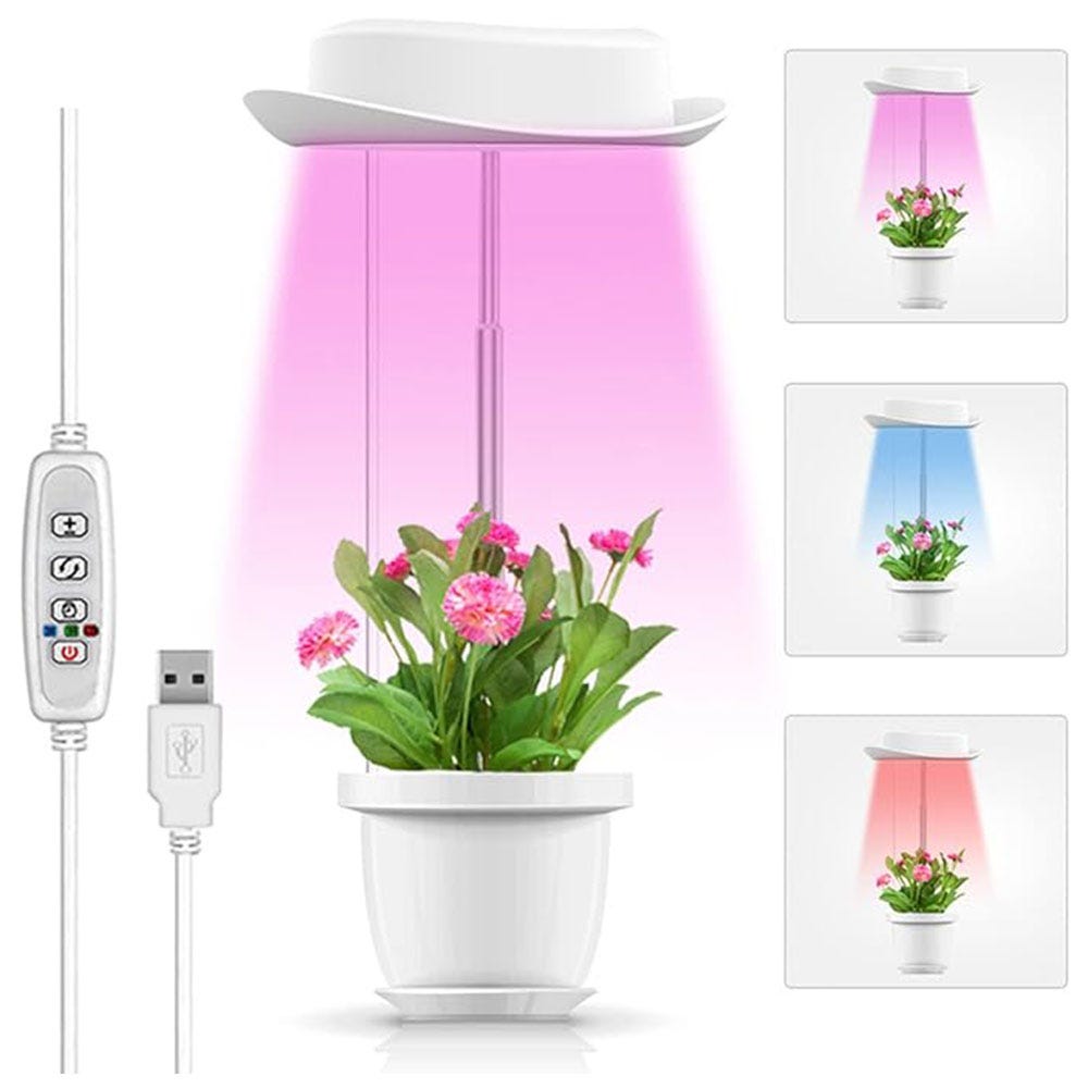 Lampes de culture pour plantes d'intérieur, 3 modes LED 360° avec lampe  TimerGrow idéale pour plantes d'intérieur, semis, plantes succulentes