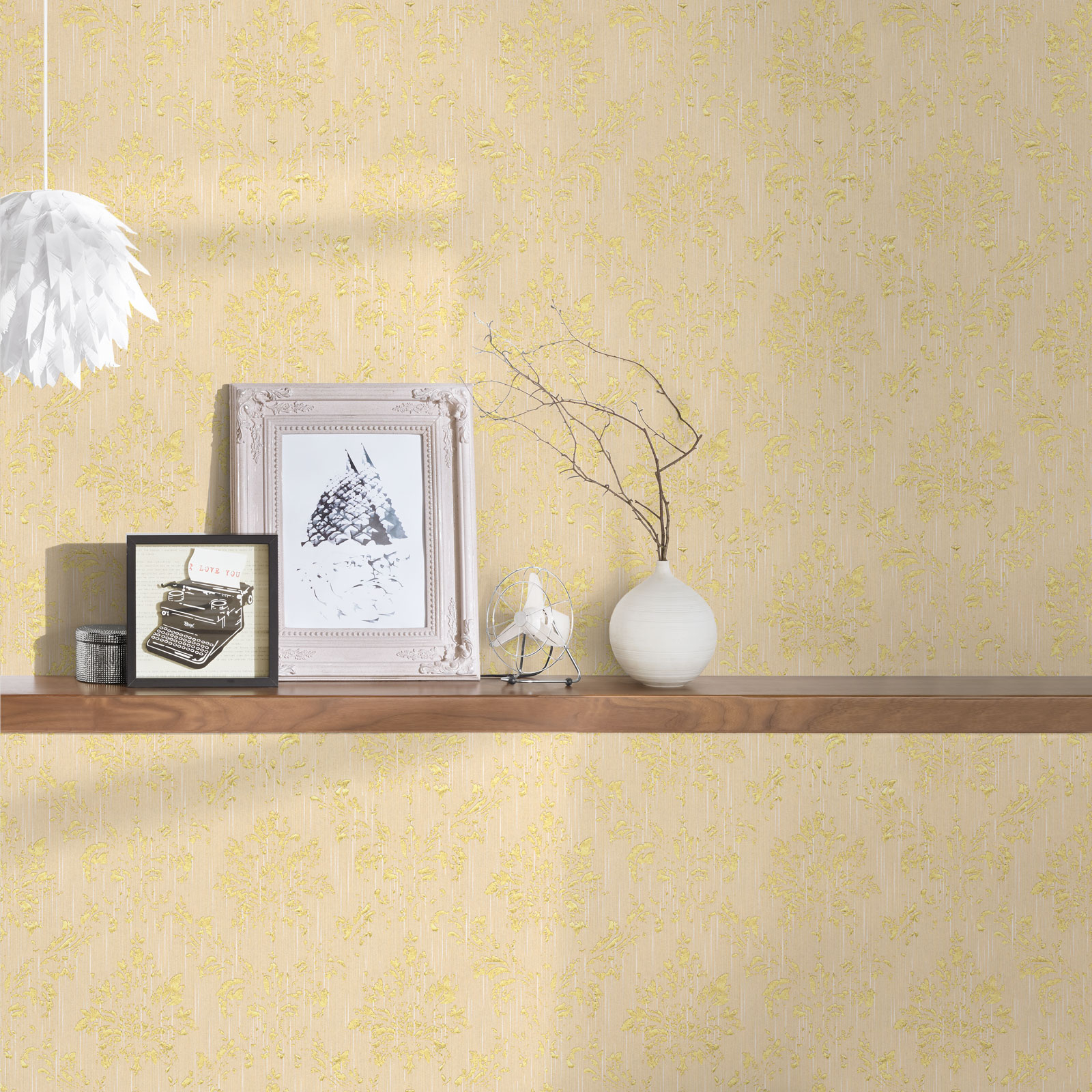 Papel pintado marrón claro y dorado para interior elegante papel pintado barroco con flores papel pintado floral moderno