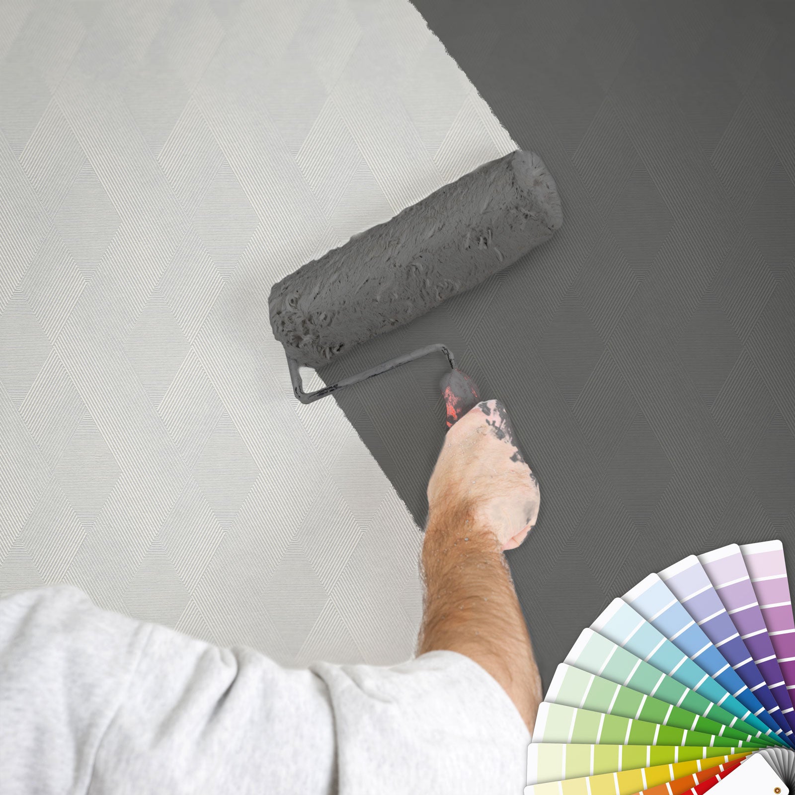 Papel pintado geométrico con estampado de rombos papel pintado con textura rayada papel pintado creativo retro