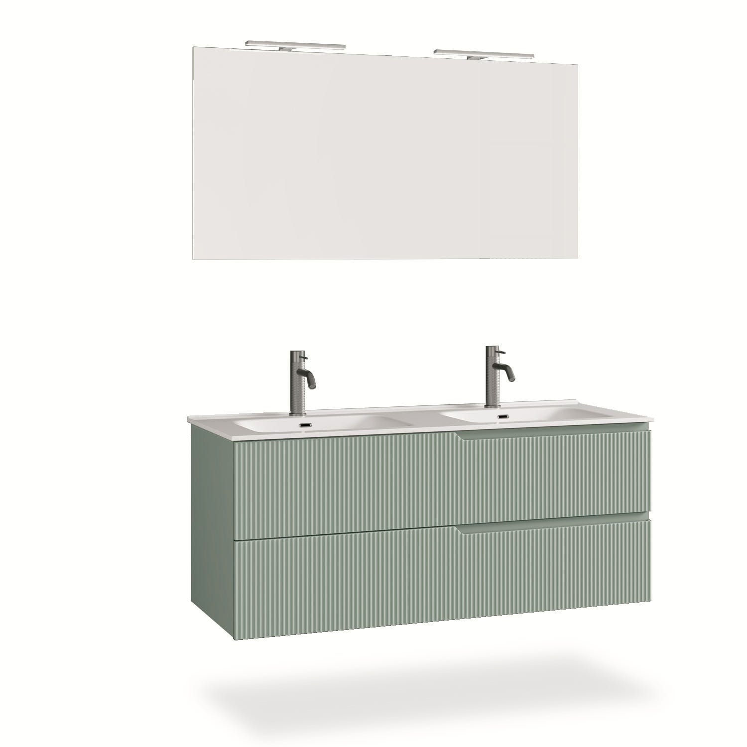 SPINA - Set de salle de bain en grès - vert cèdre