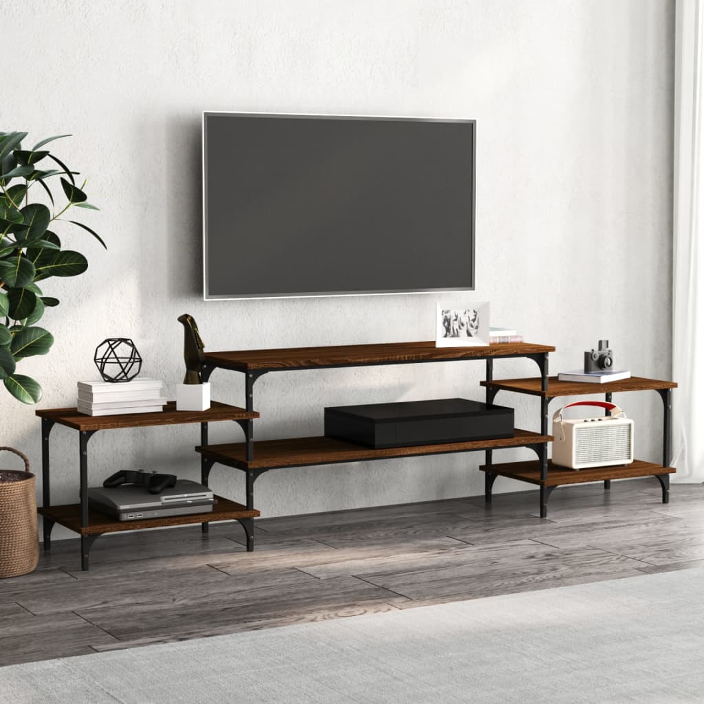 Maison Exclusive - Mobile Porta TV Rovere Marrone 197x35x52 cm Legno  Multistrato