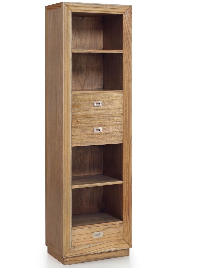 Bibliothèque Habitat En Bois Massif – Marron, Hauteur 154cm, Largeur 30cm (occasion Bon état)