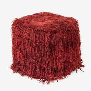 Versa Bangalore Pouf Sgabello quadrato Poggiapiedi per Soggiorno o Camera  da letto. Puff Colorato, Rosso, 44x39x39cm