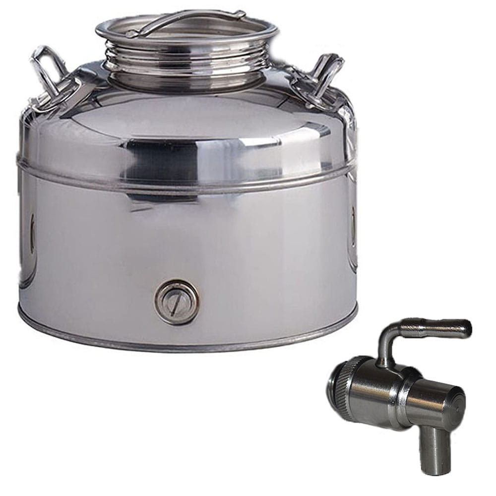Fusto Acciaio Inox 10 Litri Con Rubinetto - Per Olio, Vino, Liquidi Alimentari - Foto 2