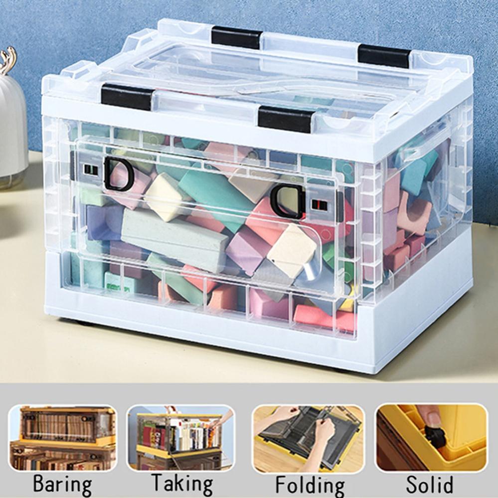 Boîte de rangement pliable avec couvercle - Lin - Grande taille - Gris Boîte de rangement pliable avec couvercle - Lin - Grande taille - Gris