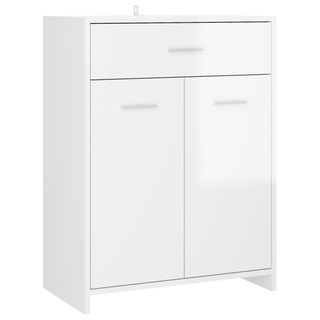 Meuble de rangement Blanc brillant 60x33x80 cm Leroy Merlin