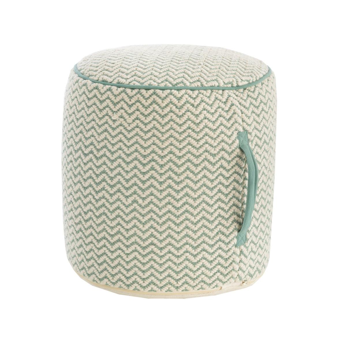 ELYFLAIR Pouf Premium In Pile Mentà - Diametro 45 Cm, Morbido E Decorativo