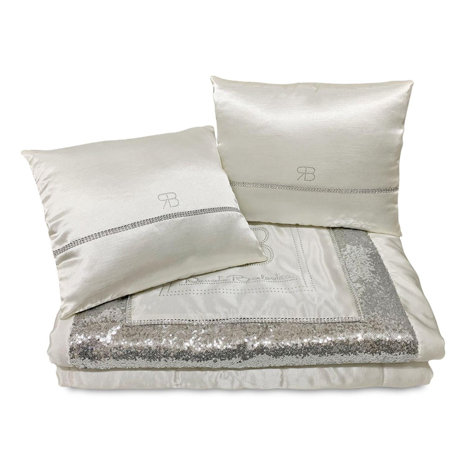 Copriletto Trapuntato Renato Balestra Matrimoniale - Raso Di Poliestere, 260x260 Cm, Bianco - Foto 1