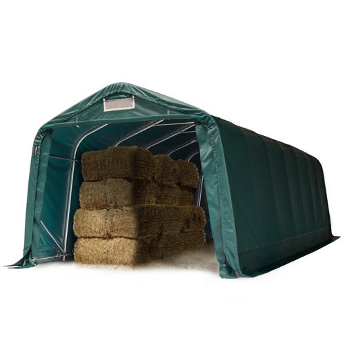 Tenda agricola 6x6m, verde scuro, Telo in PVC, fissaggio per