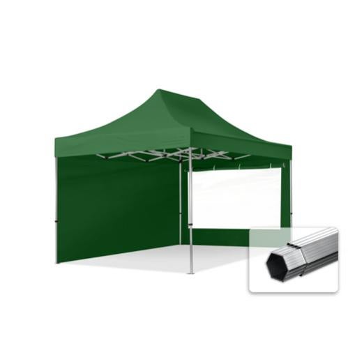 3x6 M Gazebo Pieghevole PVC Ignifugo Con Laterali  Finestre Panoramiche Premium Acciaio Bianco 48524695