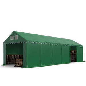 Tenda agricola 6x6m, verde scuro, Telo in PVC, fissaggio per