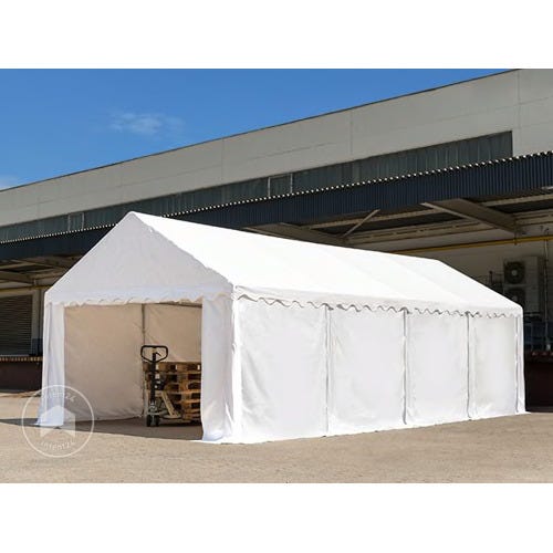 3x4 m tente de stockage, PVC 700, H. 2 m, blanc