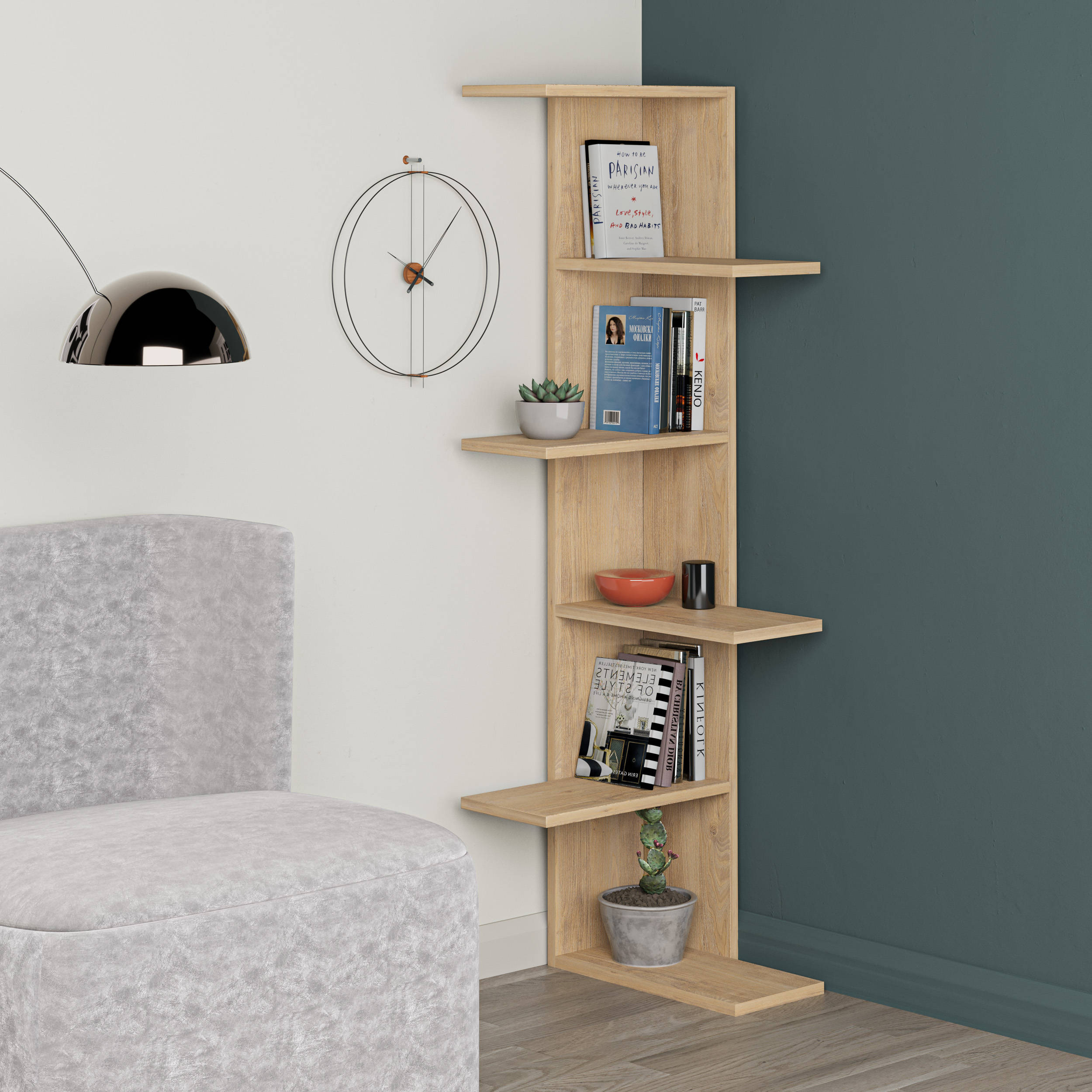 Estanteria 5h - venprodin - 141x37x24 safir