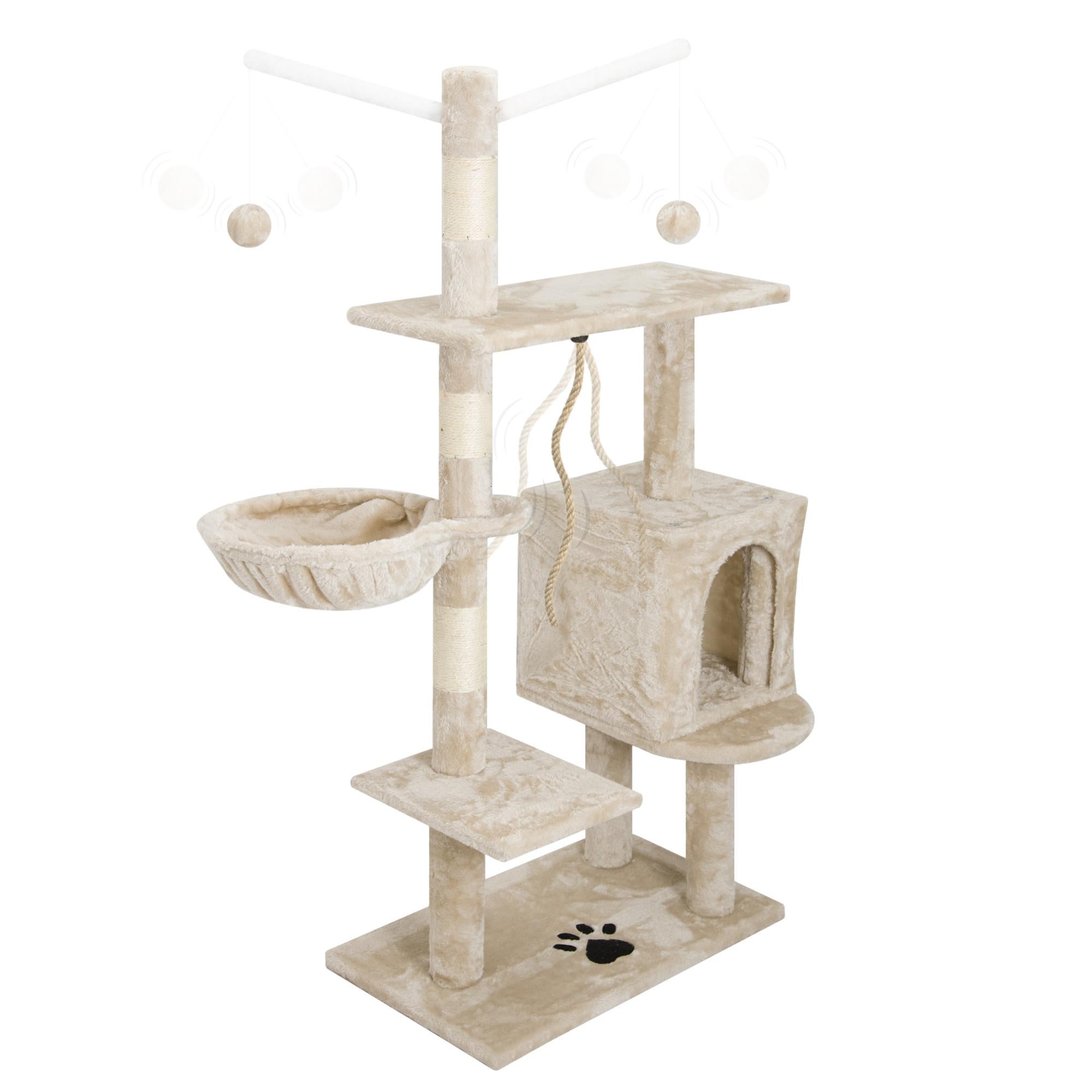 Tiragraffi Per Gatti Con Piuma - 40 Cm In Sisal, Gioco Interattivo Per Cuccioli