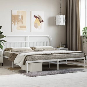 Maison Exclusive Estructura cama metal con cabecero y pie cama
