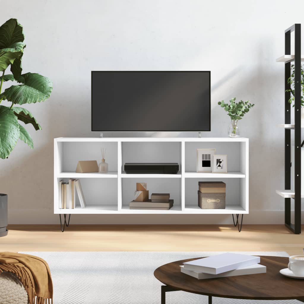 Maison Exclusive - Mobile Porta TV Bianco 103,5x30x50 cm in Legno  Multistrato