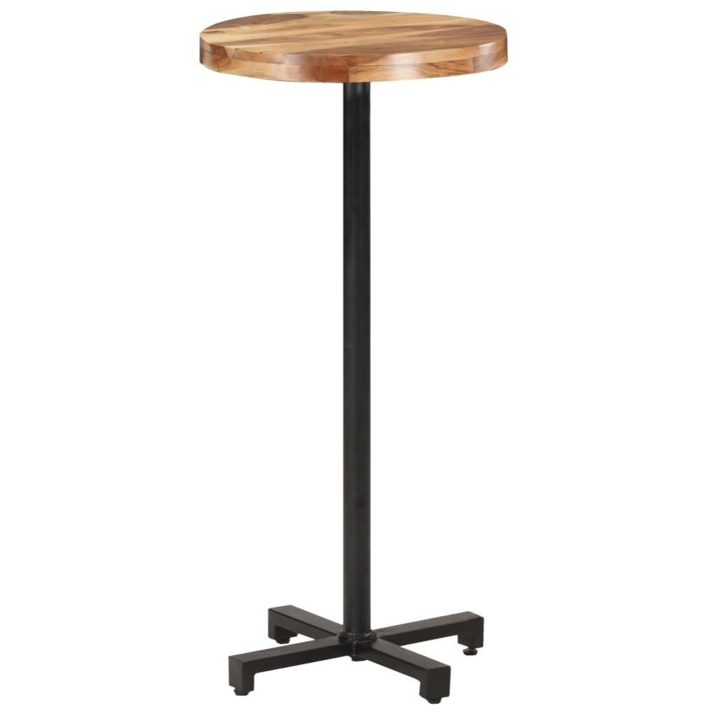 Table de bar Ronde Ø50x110 cm Bois d'acacia massif | Leroy Merlin