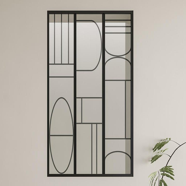 Vente-unique - Verrière Atelier Design en Aluminium thermolaqué 150x130 cm  - Noir - ARTENA : : Cuisine et Maison