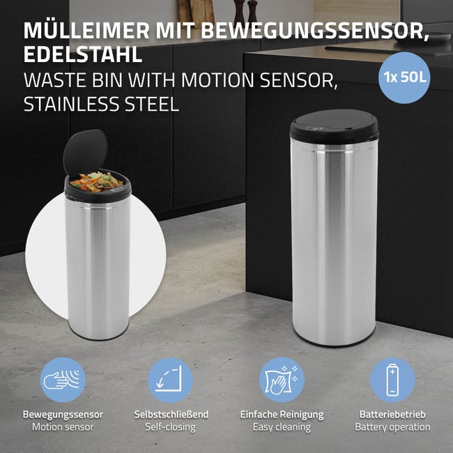 Cubo de basura automático con sensor de 30, 40 o 50 litros