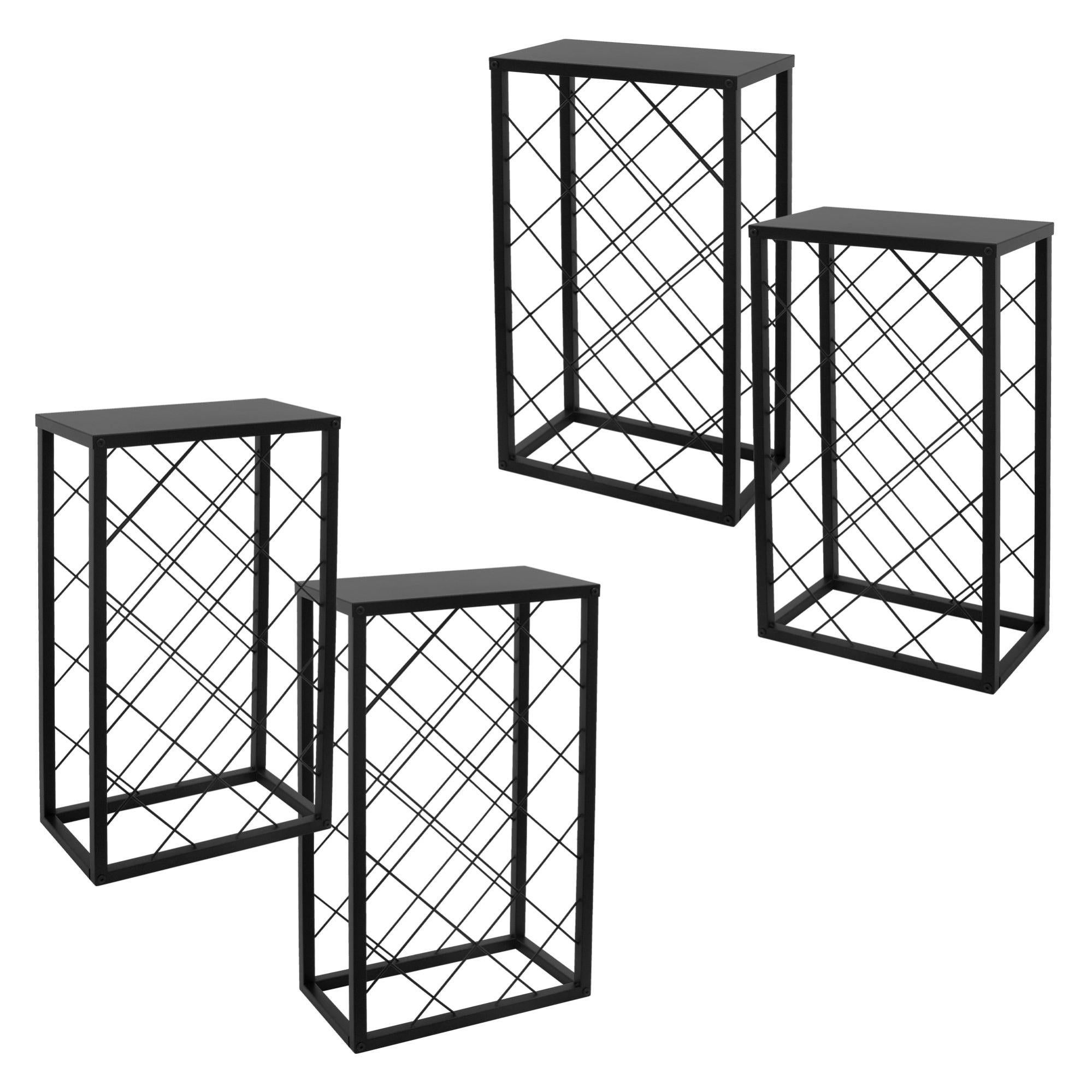 Wakects Scaffale Portavino Con Piano In Marmo - Organizer Metallico Capacità 11 Bottiglie - Armadietto Per Vino Elegante E Moderno Per Casa, Bar E Cucina