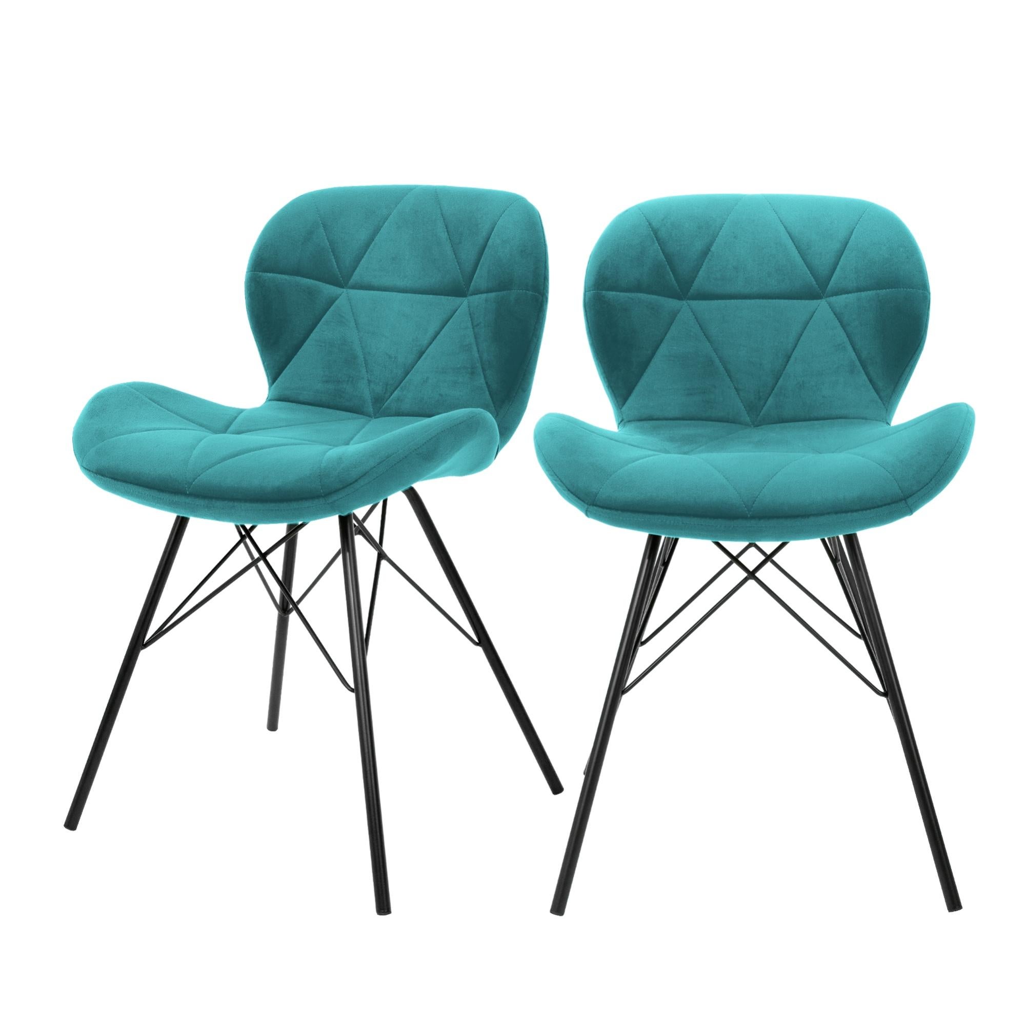 Set 2 Sgabelli Da Bar In Velluto Con Gambe Oro - Altezza 65 Cm - Imbottiti Per Cucina E Pub