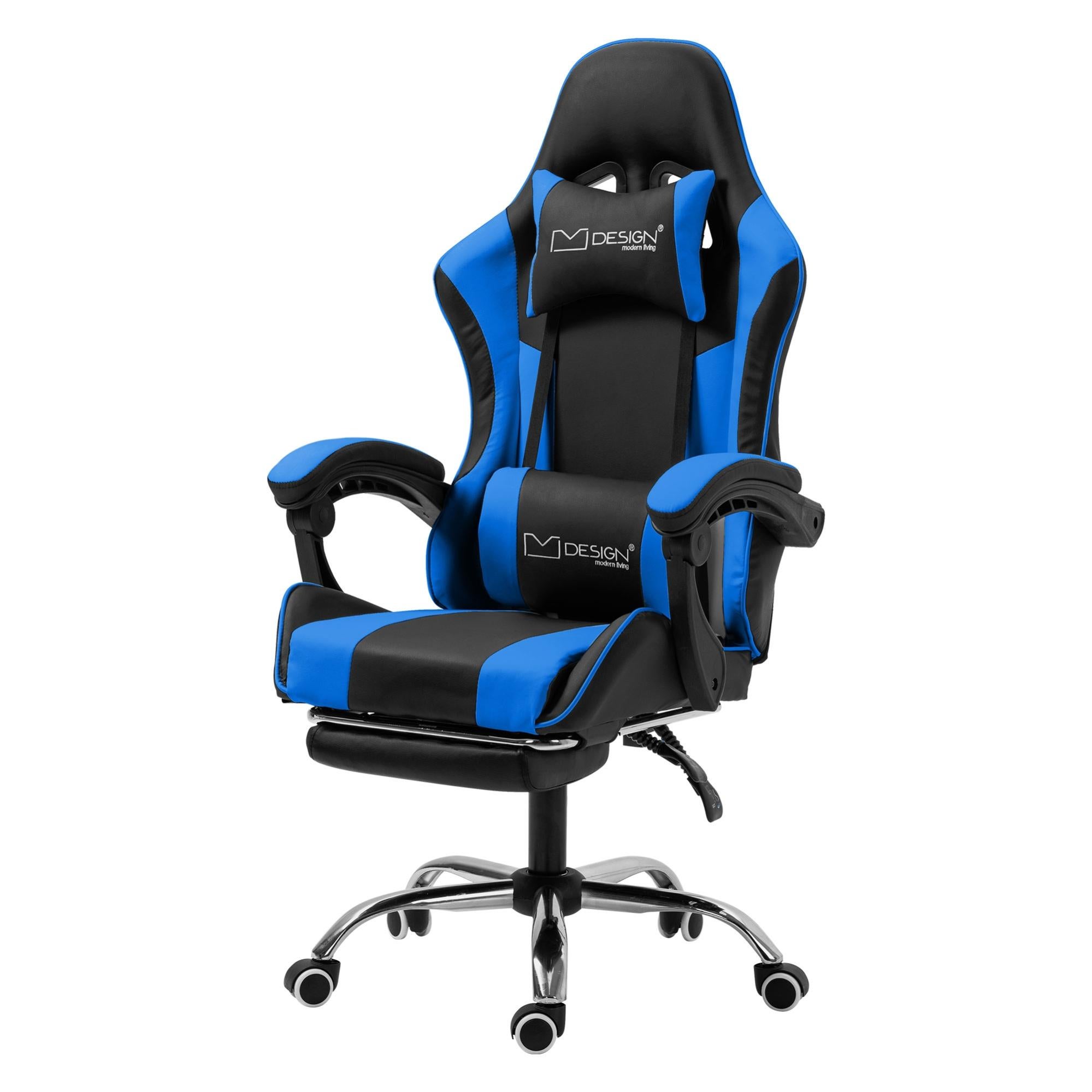 Fauteuil Gaming SONGMICS - Imitation Fibre De Carbone, Appuie-tête Réglable, Dossier Inclinable - 150kg Capacité