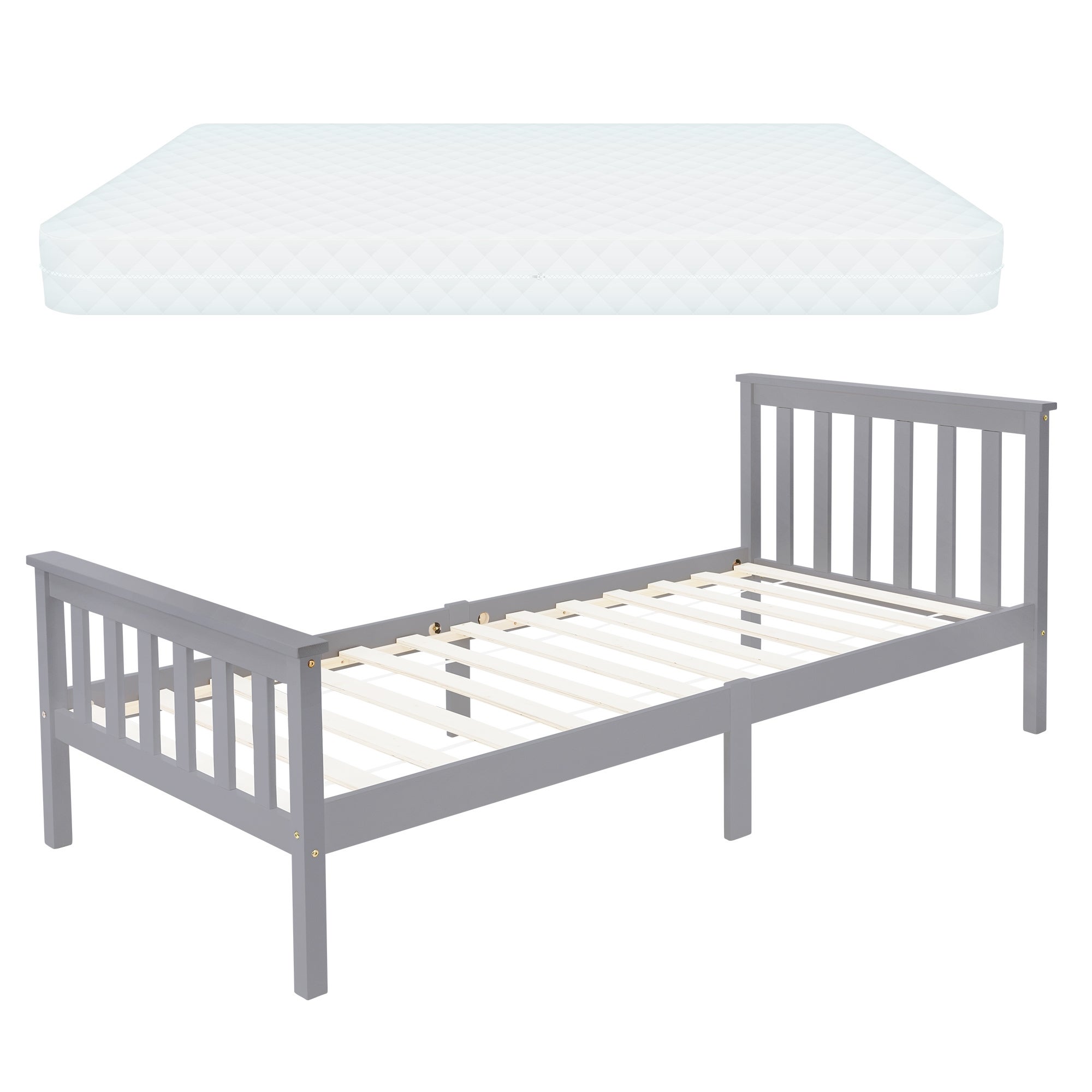 ML-Design Lit d'Enfant Forme Maison 90x200 cm Naturel avec Matelas à Mousse  Froide H