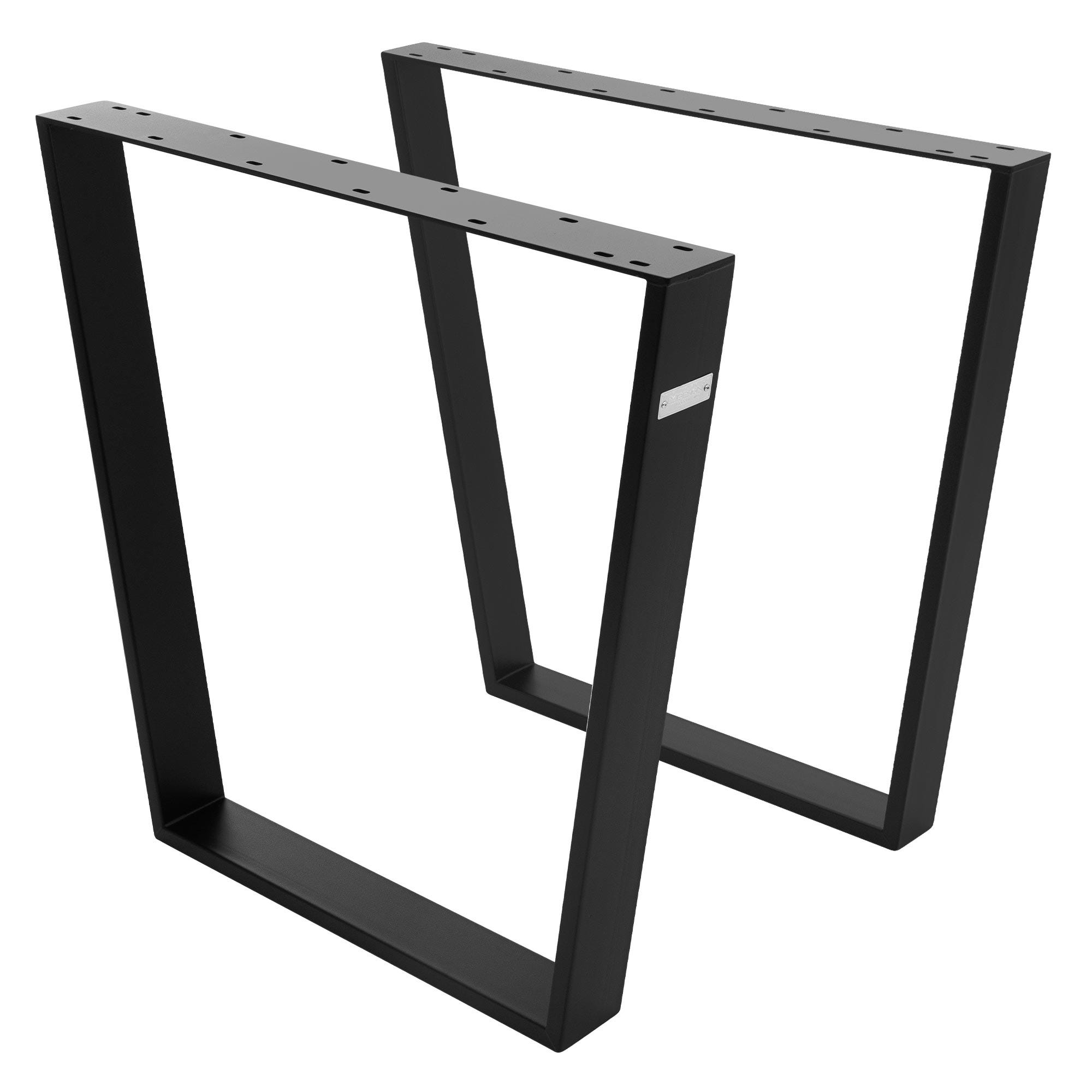 2x Set patas para mesa de centro V marco negro mate soporte de acero 75 x  72 cm